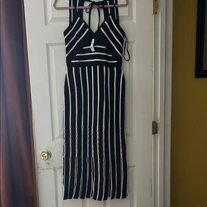 strapless open back dress Leslie Dress Knit Prince De Galle Pleated Skirt